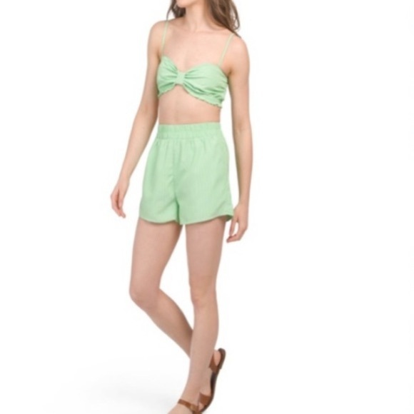 day + moon Pants - Day & Moon Mint Green 2pc Ribbon Set